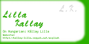 lilla kallay business card